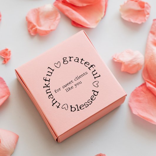 Moderne kleine bedrijven dank u, aangepaste berich 	rubberstempel