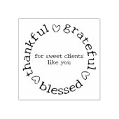 Moderne kleine bedrijven dank u, aangepaste berich 	rubberstempel (Afrduk)