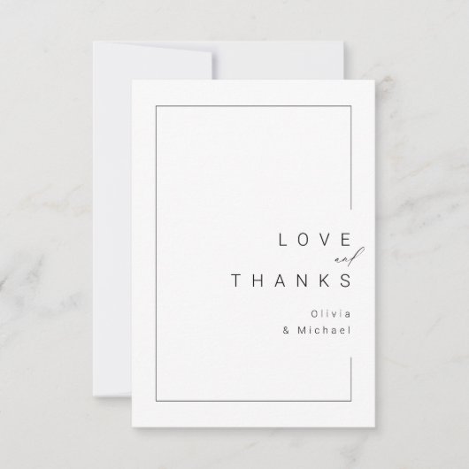 Moderne kleine typografie bruiloft bedankt (Voorkant)