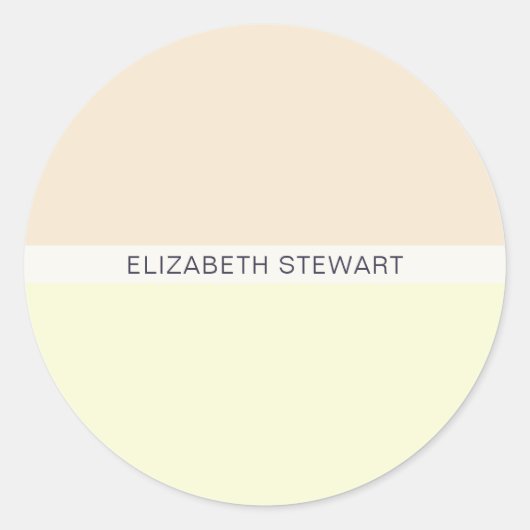 Moderne klep- en gele envelop ronde sticker (Voorkant)