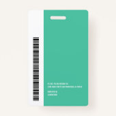 Moderne Kleur Aangepaste Logo Werknemer Naam Barco Badge (Achterkant)