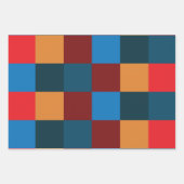 Moderne kleur geruit schaakbord inpakpapier vel (Voorkant 2)