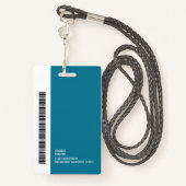 Moderne Kleur Ronde Logo Werknemer Naam Barcode Badge (Achterkant met draagriem)