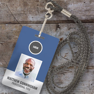 Moderne Kleur Ronde Logo Werknemer Naam Barcode Badge