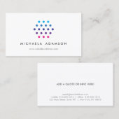 Moderne kleur Stippen Logo op wit Visitekaartje (Voorkant / Achterkant)