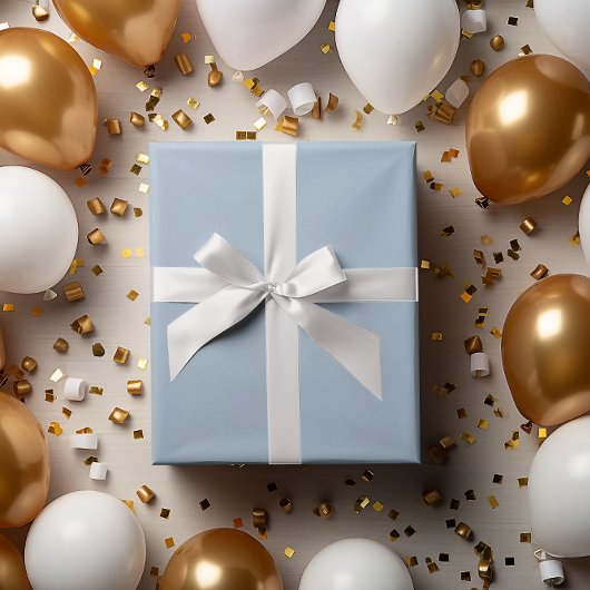 Moderne Kleuren Breezy Baby Blue Wrapping Paper Ro Cadeaupapier