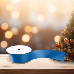 Moderne Kleuren - Donkerblauw Sky Satijnen Lint