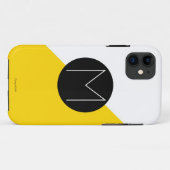 Moderne kleurenblokmonogram Iphone 5/5 Hoesje (Achterkant (horizontaal))