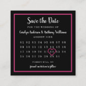 Moderne kleurenfotokalender waarop de datum wordt informatiekaartje (Voorkant)