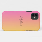  Moderne kleurengradiënt met Naam Case-Mate iPhone Case (Achterkant (horizontaal))
