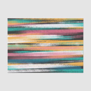 Moderne kleurige penseelstreken Stripes olieverf Tissuepapier