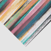 Moderne kleurige penseelstreken Stripes olieverf Tissuepapier (Detail)