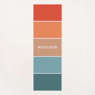 Moderne kleurrijke aarde Colorblock Persoonlijke n Yogamat