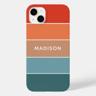 Moderne Kleurrijke Aarde Kleurblok Gepersonaliseer Case-Mate iPhone 14 Plus Hoesje