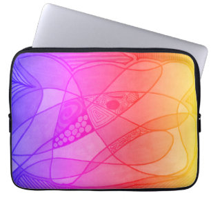 Moderne, kleurrijke abstracte afbeeldingen laptop sleeve