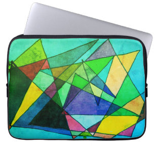 Moderne, kleurrijke abstracte afbeeldingen laptop sleeve