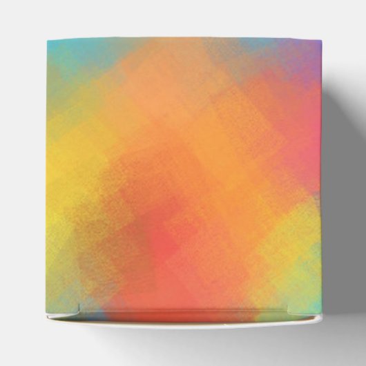 Moderne, kleurrijke Abstracte Art elegante Sjabloo Bedankdoosjes (Bovenkant)