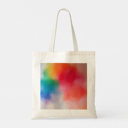 Moderne, kleurrijke Abstracte Art elegante Sjabloo Tote Bag (Achterkant)