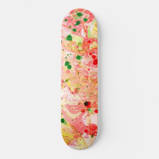 Moderne, kleurrijke Abstracte Art-Sjabloon Skateboard (Voorkant)