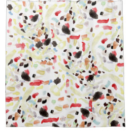 Moderne kleurrijke Abstracte Full Print Douchegord Douchegordijn