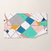 Moderne, kleurrijke Abstracte gouden geometrische  Bad Handdoek (Handdoek)