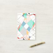 Moderne, kleurrijke Abstracte gouden geometrische  Post-it® Notes (Op bureau)