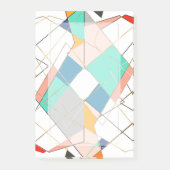 Moderne, kleurrijke Abstracte gouden geometrische  Post-it® Notes (Voorkant)