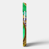 Moderne kleurrijke Abstracte juwelen en goudmonogr Case-Mate iPhone Case (Achterkant / Links)