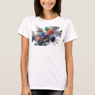 Moderne Kleurrijke ABSTRACTE KUNST Artistiek Motie T-shirt