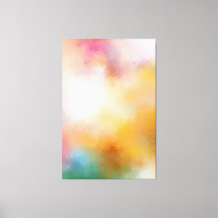 Moderne Kleurrijke Abstracte Kunst Rood Geel Blauw Canvas Afdruk