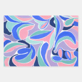 Moderne, kleurrijke Abstracte kunstharpingpapierbl Inpakpapier Vel (Voorkant)