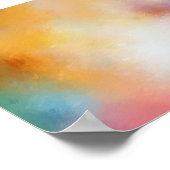 Moderne, kleurrijke Abstracte kunstwerken Rood Gee Poster (Hoek)