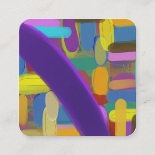 Moderne Kleurrijke Abstracte Patroon Creatieve Vie Vierkante Visitekaartje