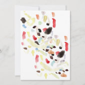 Moderne Kleurrijke Abstracte Platte Uitnodiging (Voorkant)