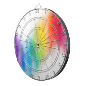 Moderne kleurrijke Abstracte regenboogkleuren Dartbord (Voorkant Rechts)
