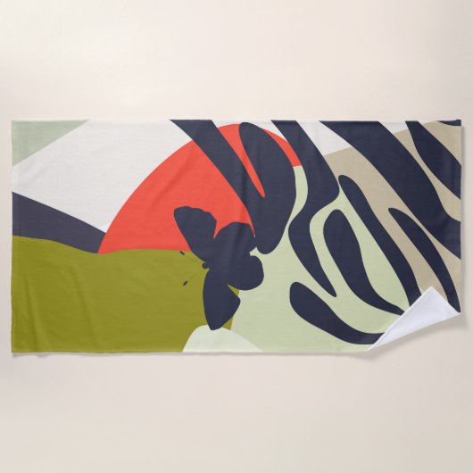 Moderne, kleurrijke, Abstracte vlinder zomer Strandlaken (Voorkant)