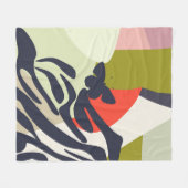 Moderne, kleurrijke, Abstracte vlinderstaart Fleece Deken (Voorkant (Horizontaal))