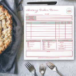 Moderne Kleurrijke Bakkerij Sage Order Form Notiti Notitieblok