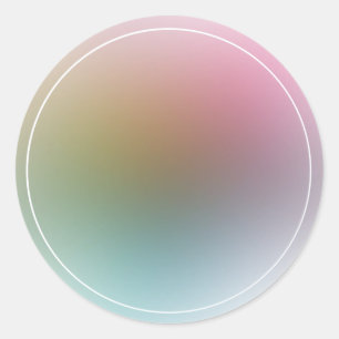 Moderne Kleurrijke Blanco Trendy Elegante Sjabloon Ronde Sticker