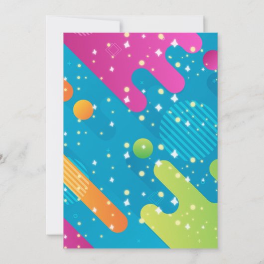 Moderne Kleurrijke Blauwe Olifant Baby Shower Kaart (Achterkant)