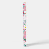 Moderne Kleurrijke Bloementuin Monogram Case-Mate iPhone Case (Achterkant / Links)