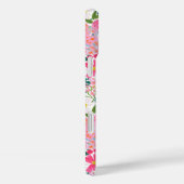 Moderne Kleurrijke Bloementuin Monogram Case-Mate iPhone Case (Achterkant / Rechts)