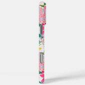 Moderne Kleurrijke Bloementuin Monogram  Case-Mate iPhone Case (Achterkant / Rechts)