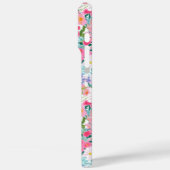 Moderne Kleurrijke Bloementuin Monogram  Case-Mate iPhone Case (Achterkant / Links)