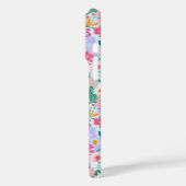 Moderne Kleurrijke Bloementuin Monogram Case-Mate iPhone Case (Achterkant / Links)