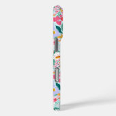 Moderne Kleurrijke Bloementuin Monogram Case-Mate iPhone Case (Achterkant / Rechts)