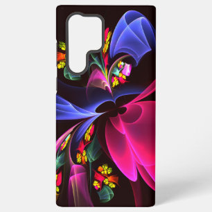 Moderne Kleurrijke Bloemige Abstracte Kunstpatroon Samsung Galaxy Hoesje