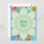 Moderne Kleurrijke Bloemstuk Aangepaste Tekst of D Briefkaart (Voorkant / Achterkant)