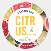 Moderne kleurrijke Body Butter Scrub Product Label (Voorkant)