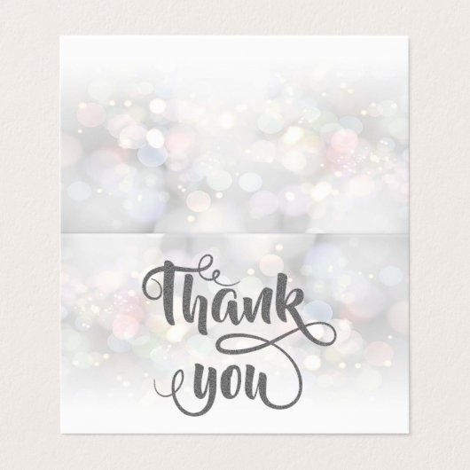 Moderne, kleurrijke Bokeh - Hartelijk dank Visitekaartjes (Buitenkant ongevouwen)